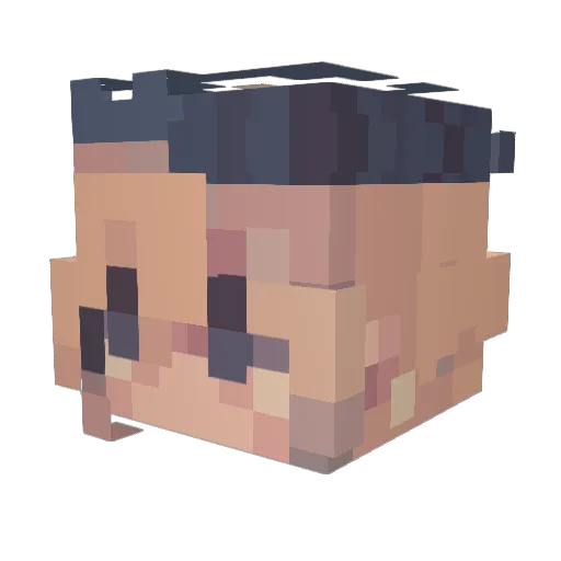AwesomeGamePlaya Minecraft avatar head, 3D render