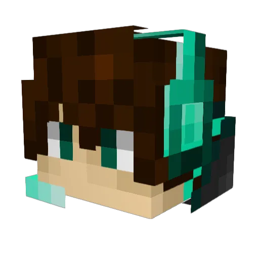 AwesomeGru Minecraft avatar head, 3D render