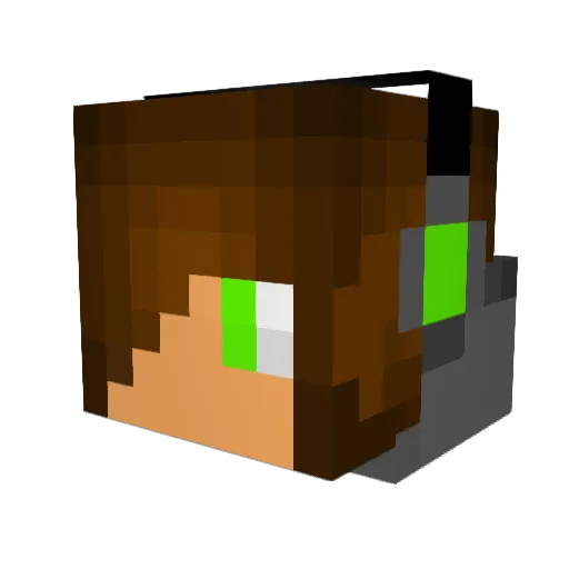 AwesomeGuyShadow Minecraft avatar head, 3D render