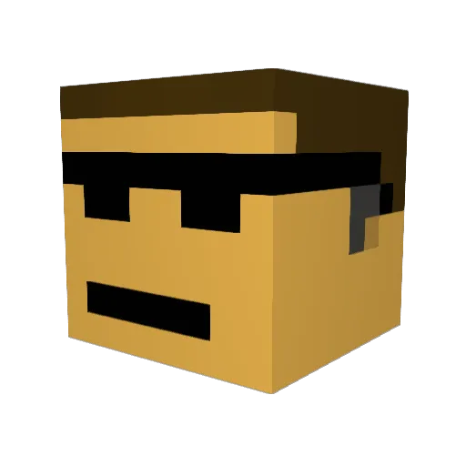 AwesomeInvader6 Minecraft avatar head, 3D render