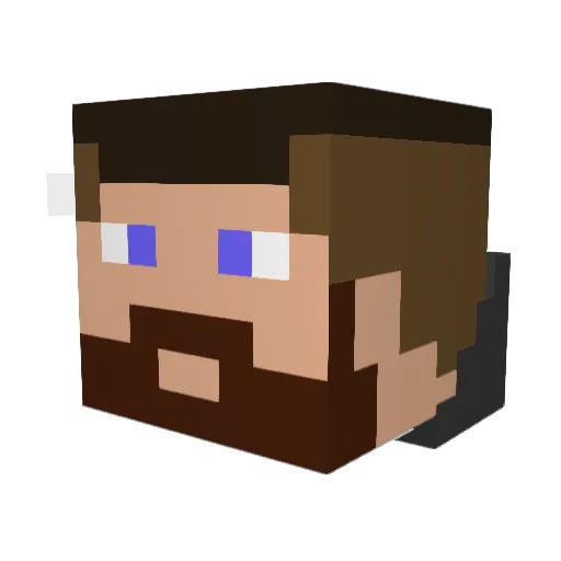 AwesomeJohn117 Minecraft avatar head, 3D render