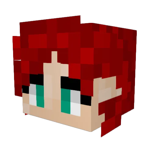 AwesomeMantha_B Minecraft avatar head, 3D render
