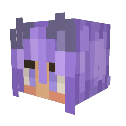 AwesomeMcRuff Minecraft avatar head, 3D render