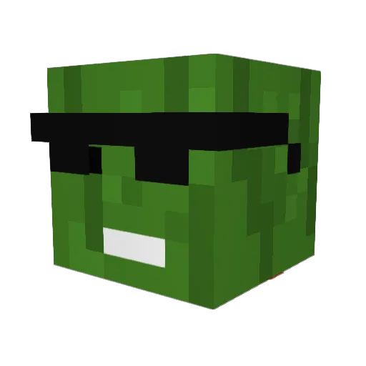 AwesomePickleGuy Minecraft avatar head, 3D render