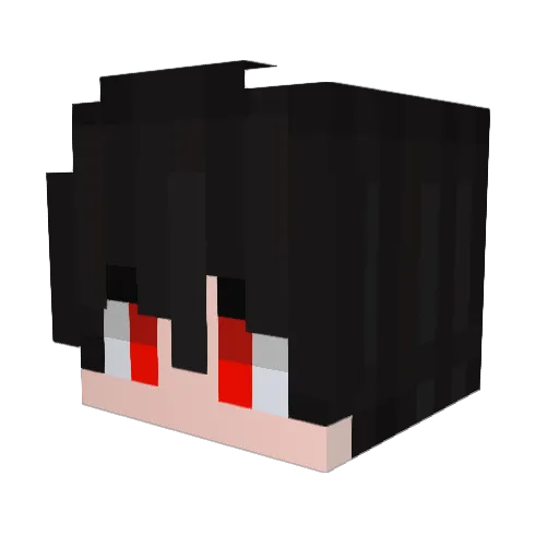 AwesomeRedd Minecraft avatar head, 3D render