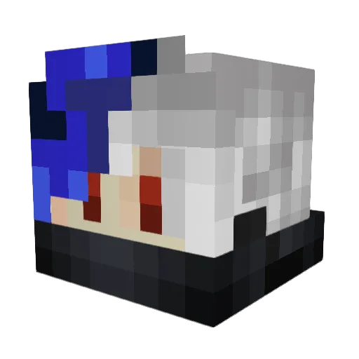 AwesomeRichWorld Minecraft avatar head, 3D render