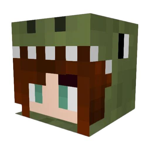 AwesomeSaus Minecraft avatar head, 3D render