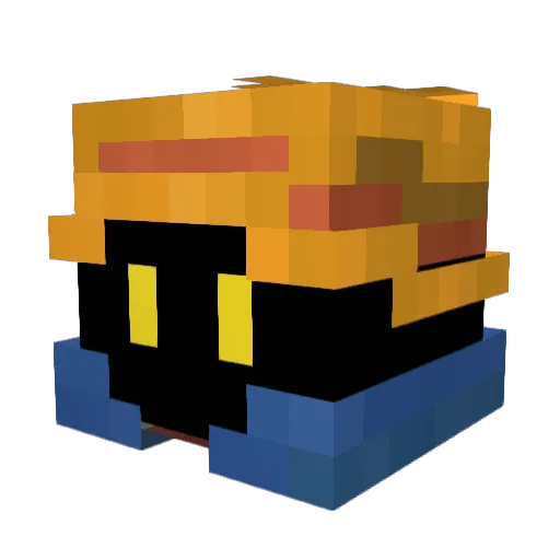 AwesomeSawceBoss Minecraft avatar head, 3D render