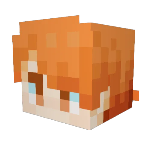 AwesomeSonic201 Minecraft avatar head, 3D render
