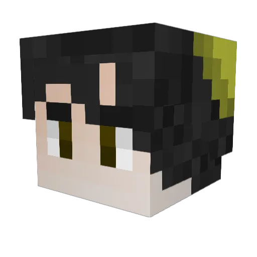Awesome_W Minecraft avatar head, 3D render