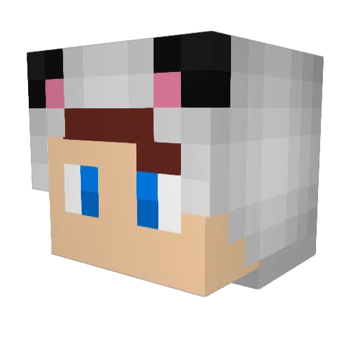 Awesomeid7MC Minecraft avatar head, 3D render