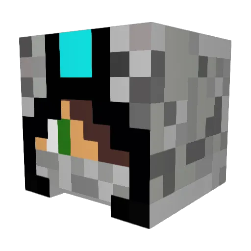 Awesomeiser99 Minecraft avatar head, 3D render