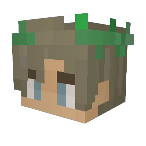 Awesomejaf Minecraft avatar head, 3D render