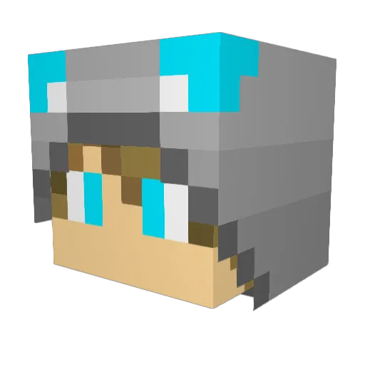 Awesomeman324324 Minecraft avatar head, 3D render
