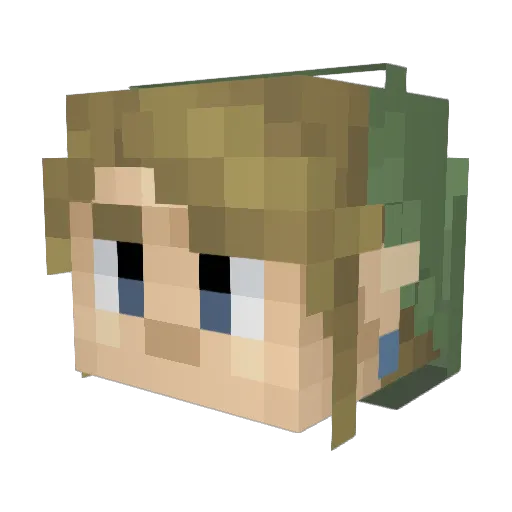 Awesomeness0011 Minecraft avatar head, 3D render