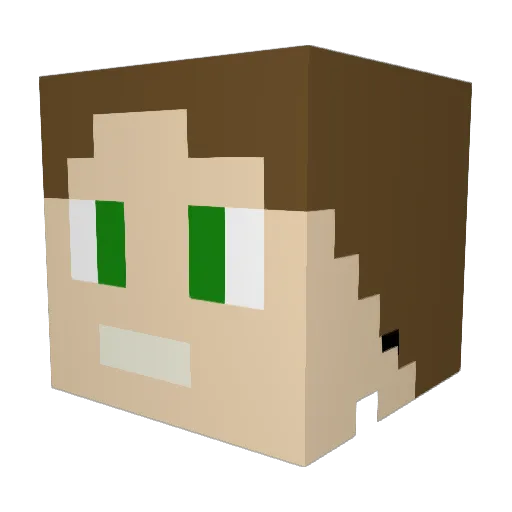 Awesomeness06 Minecraft avatar head, 3D render