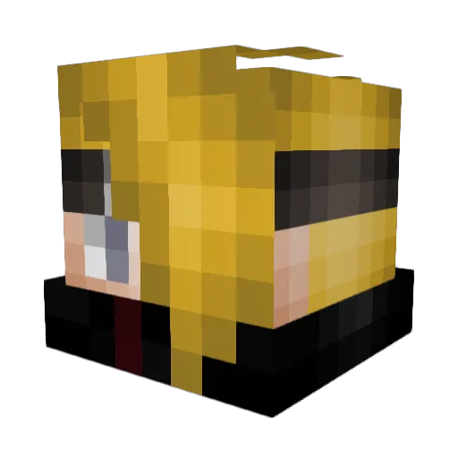 Awesomeness_99 Minecraft avatar head, 3D render