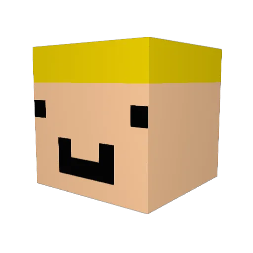 Awesomesasha Minecraft avatar head, 3D render