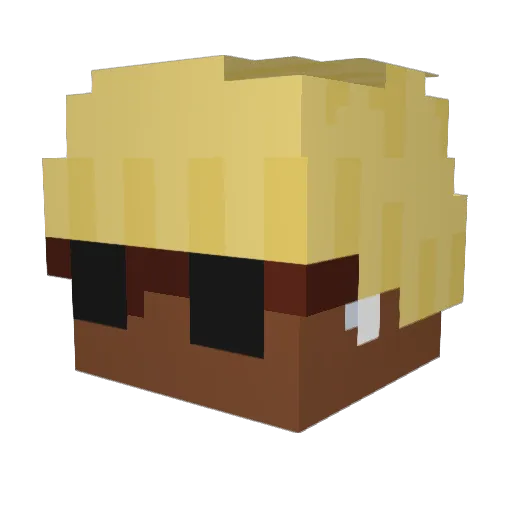 AwesomesauceBean Minecraft avatar head, 3D render