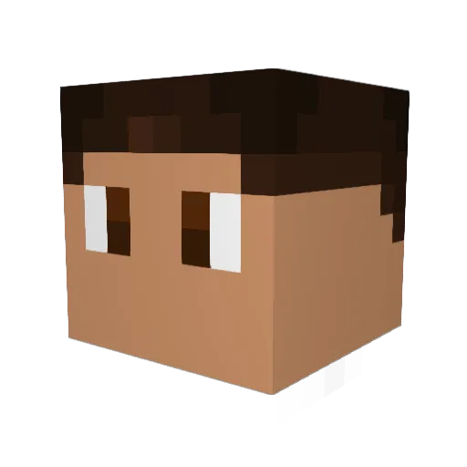 Awesomeshuks Minecraft avatar head, 3D render