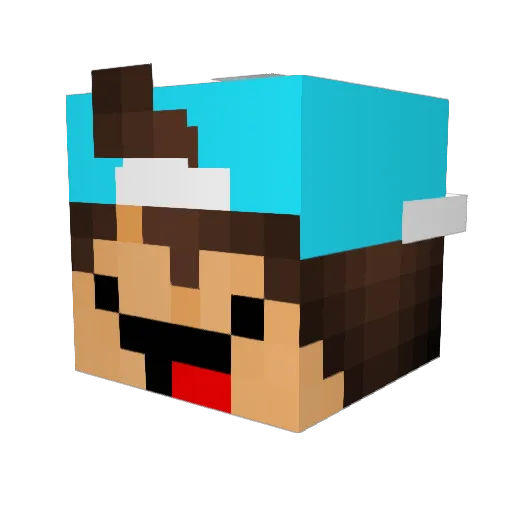 AwesomestMonkey Minecraft avatar head, 3D render