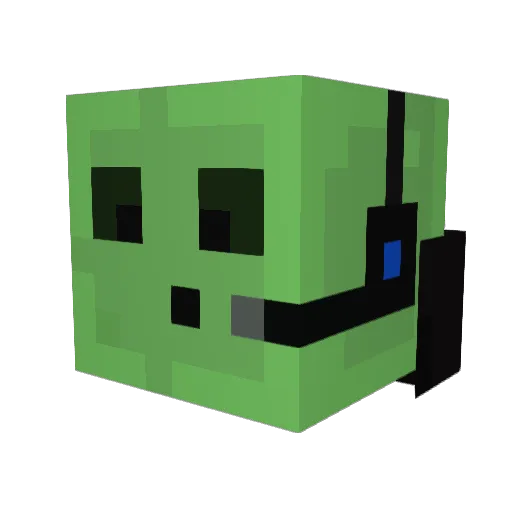 AwesomestSlime Minecraft avatar head, 3D render