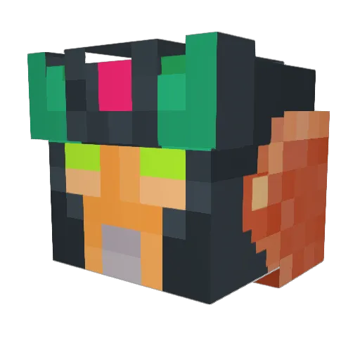 Awesomewave Minecraft avatar head, 3D render
