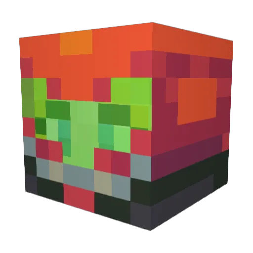 Awesomia Minecraft avatar head, 3D render