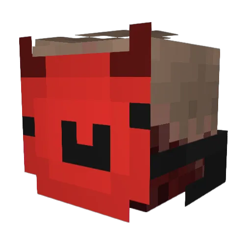 Awesomothe Minecraft avatar head, 3D render