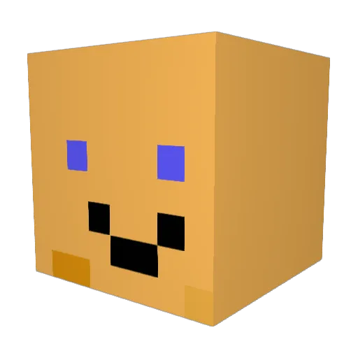 Awfullyhotcoffee Minecraft avatar head, 3D render
