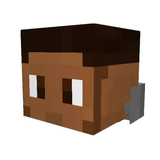 AwhLano Minecraft avatar head, 3D render