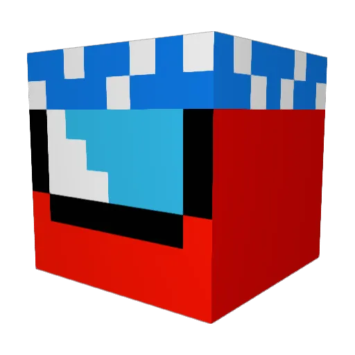 Awhzaa Minecraft avatar head, 3D render