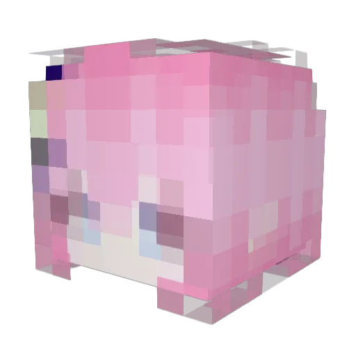 Awiec_ Minecraft avatar head, 3D render
