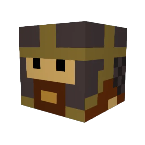 Awikan Minecraft avatar head, 3D render