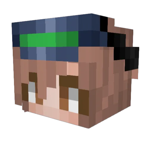 Awitadecoco Minecraft avatar head, 3D render