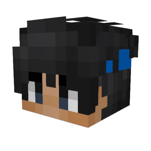 Awitagod Minecraft avatar head, 3D render