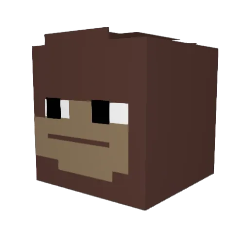 Awj1n Minecraft avatar head, 3D render