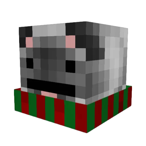AwkwardAC Minecraft avatar head, 3D render