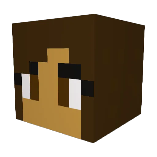 AwkwardBirb Minecraft avatar head, 3D render