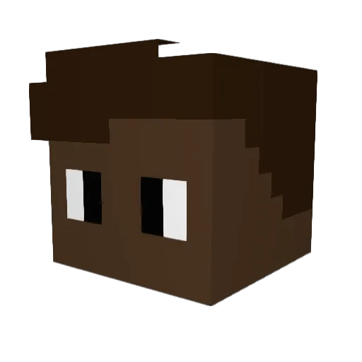 AwkwardMammoth Minecraft avatar head, 3D render