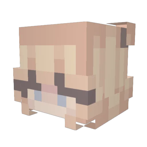 AwkwardReptile Minecraft avatar head, 3D render
