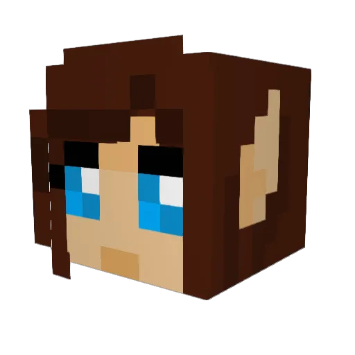 AwkwardT Minecraft avatar head, 3D render