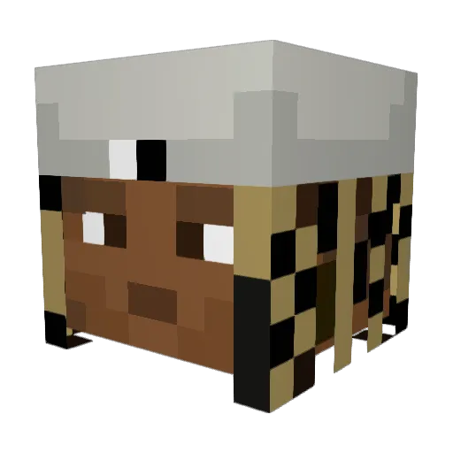AwkwerdNuss Minecraft avatar head, 3D render