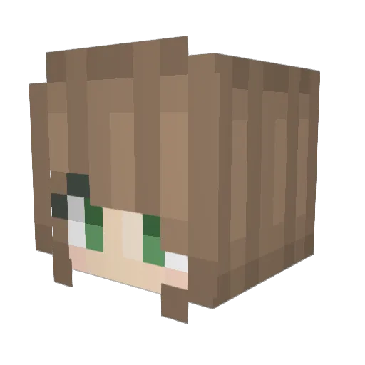 Awliee Minecraft avatar head, 3D render