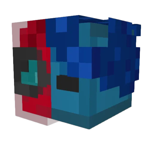 Awlod Minecraft avatar head, 3D render