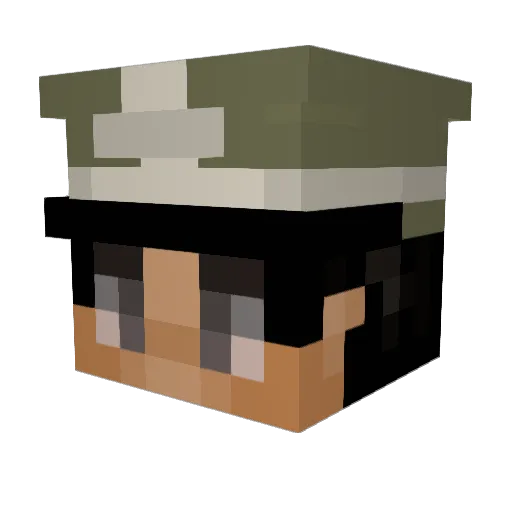Awm4r Minecraft avatar head, 3D render