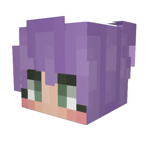 Awni Minecraft avatar head, 3D render