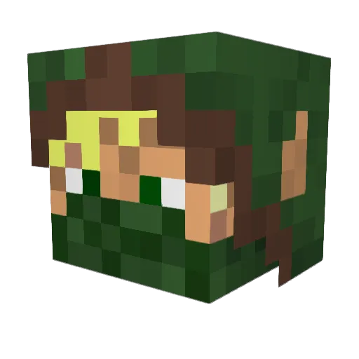 Awoken Minecraft avatar head, 3D render