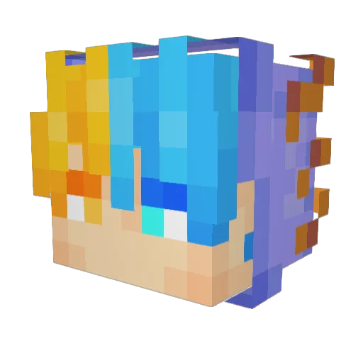 AwokenMidnights_ Minecraft avatar head, 3D render