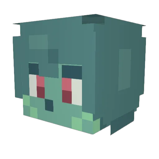 AwooHere Minecraft avatar head, 3D render